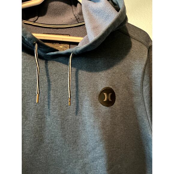 Men's Hurley XL Nike Dri-Fit Pull Over Hoodie Sweatshirt Blue Ultra Soft - Picture 3 of 6